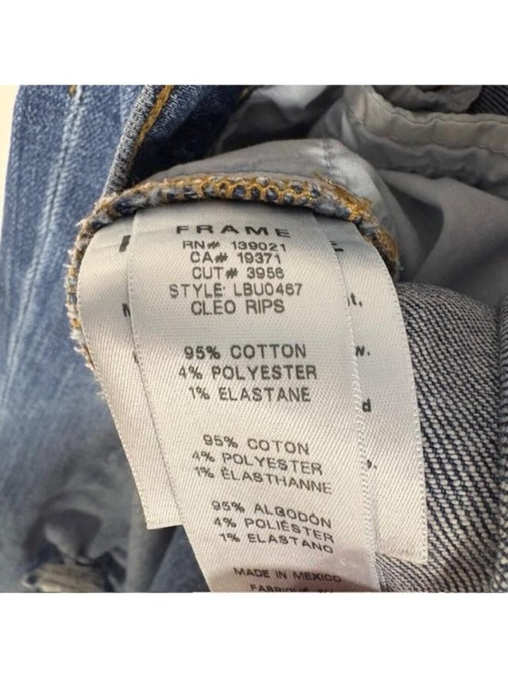 FRAME Le Beau Jeans Womens 26 Blue Med Wash Distressed Boyfriend 31x27.5 Denim - Picture 6 of 9